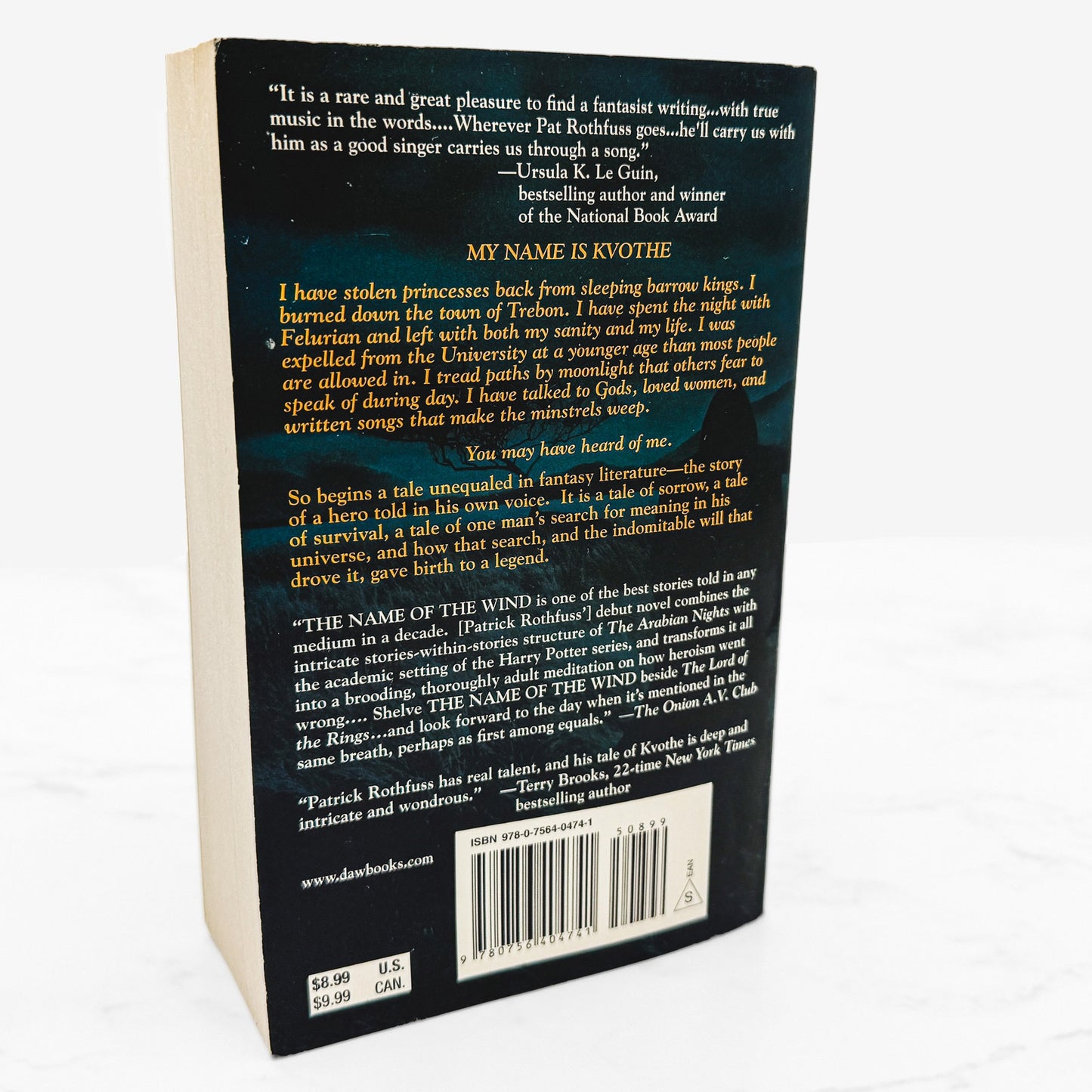 The Name of the Wind by Patrick Rothfuss [FIRST U.S. PAPERBACK EDITION] 2008 • DAW Books