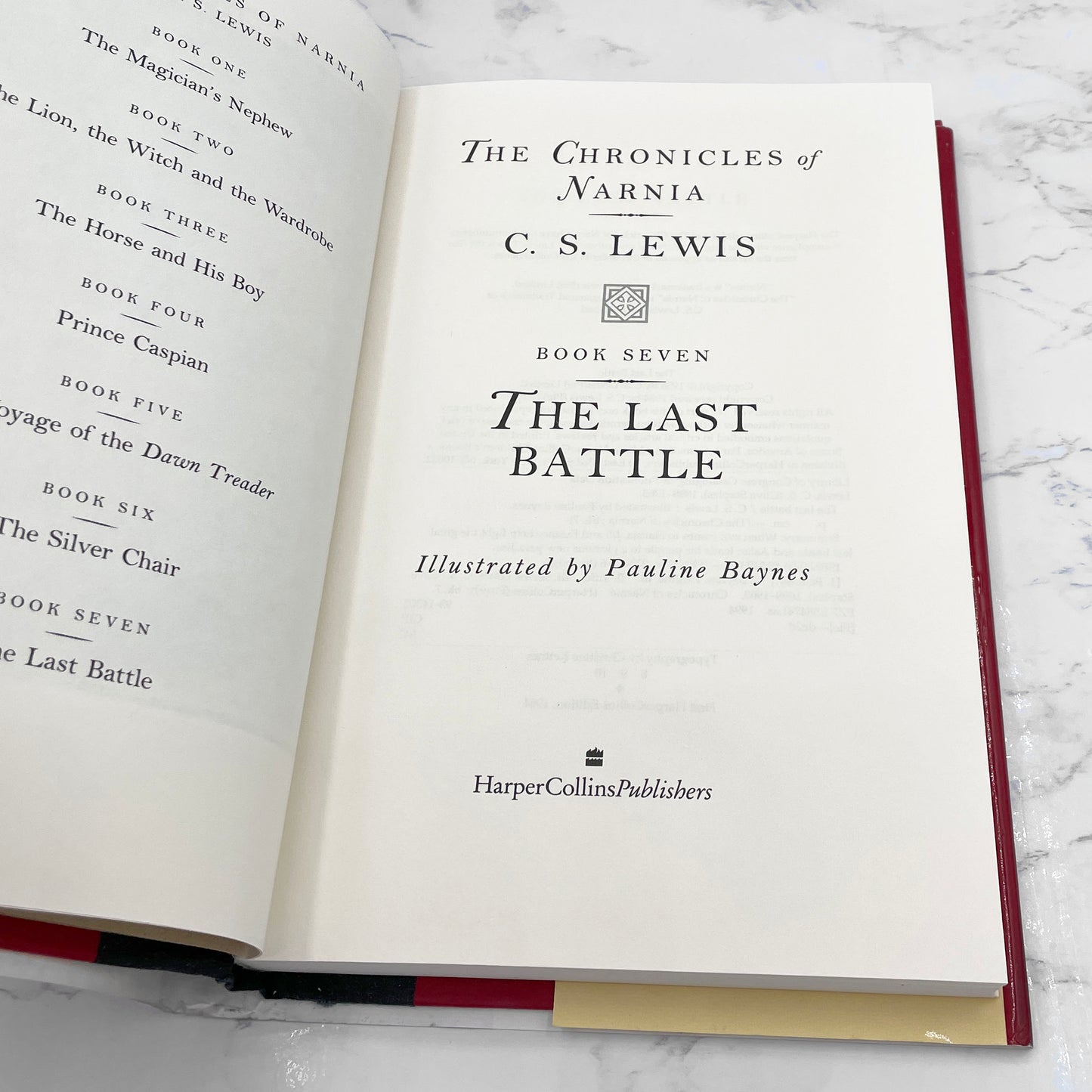 The Last Battle by C.S. Lewis [HARDCOVER RE-ISSUE] 1994 • Chronicles of Narnia #7