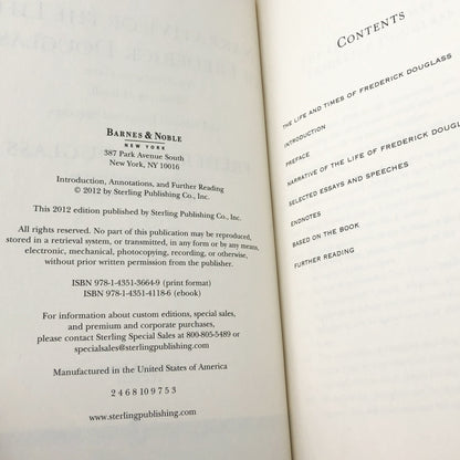 Narrative of the Life of Frederick Douglass & Selected Essays & Speeches [HARDCOVER RE-ISSUE] 2012 • B&N