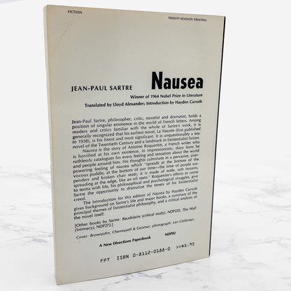 Nausea by Jean-Paul Sartre [TRADE PAPERBACK] 1969 • New Directions