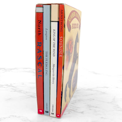 The Newbery Animals Boxed Set (King of the Wind, The Fledgling, Sounder & Rascal) [TRADE PAPERBACK BOX SET] 2002 • Scholastic