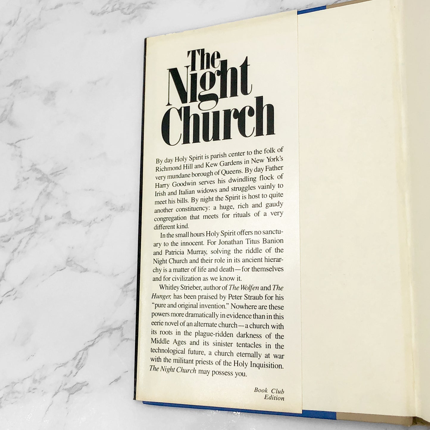 The Night Church by Whitley Strieber [1983 HARDCOVER] • Simon and Schuster