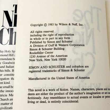 The Night Church by Whitley Strieber [1983 HARDCOVER] • Simon and Schuster