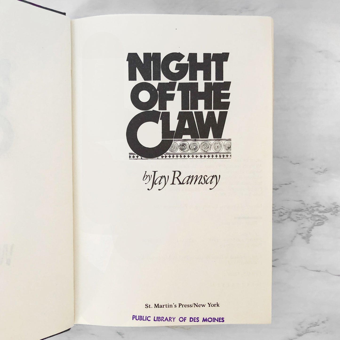 Night of the Claw by Ramsey Campbell "aka Jay Ramsay" [FIRST EDITION • FIRST PRINTING] 1983