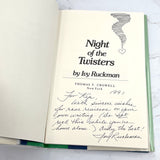 Night of the Twisters by Ivy Ruckman SIGNED! [FIRST EDITION] 1984 • Thomas Y. Crowell