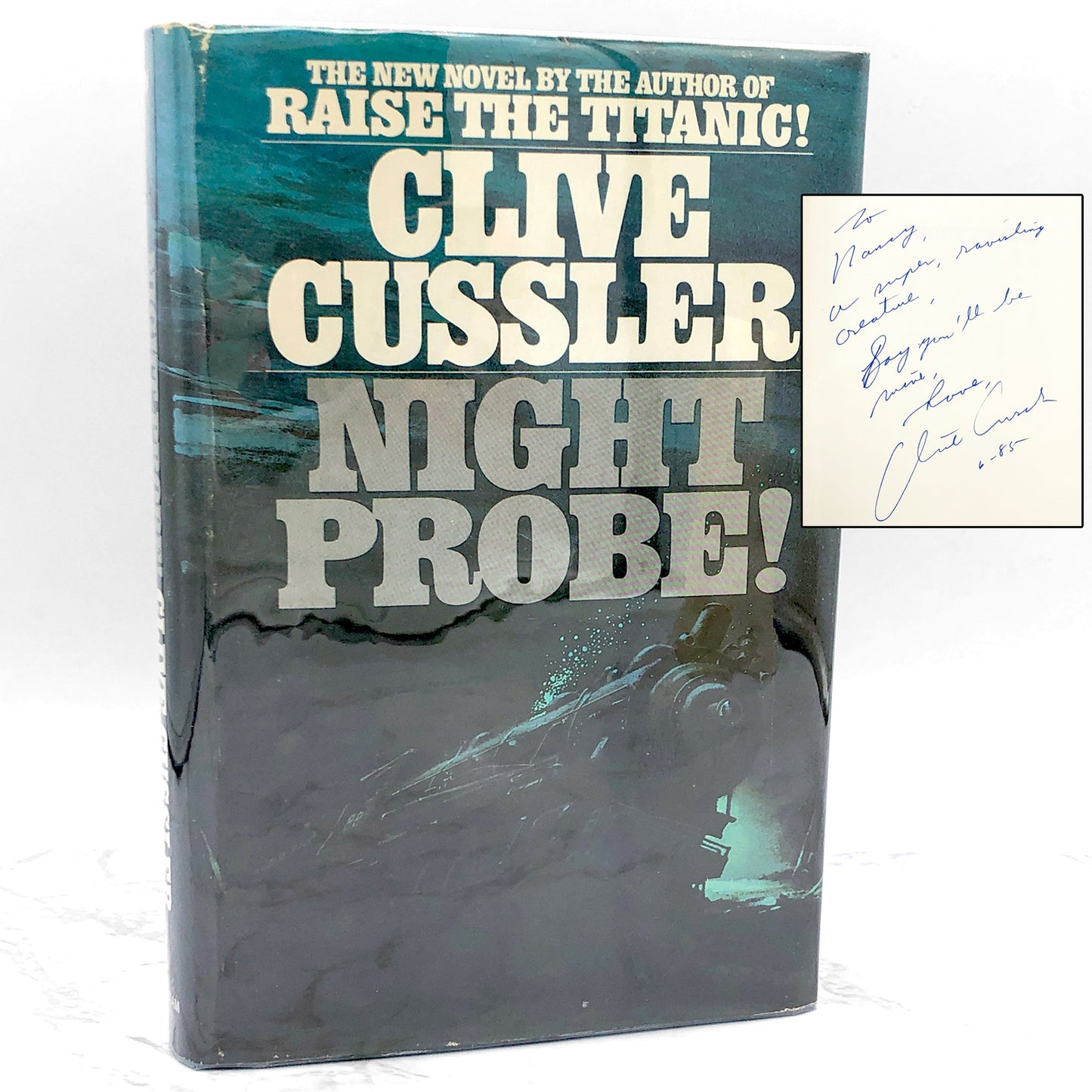 Night Probe! by Clive Cussler SIGNED! [FIRST BOOK CLUB EDITION] 1981 • Bantam