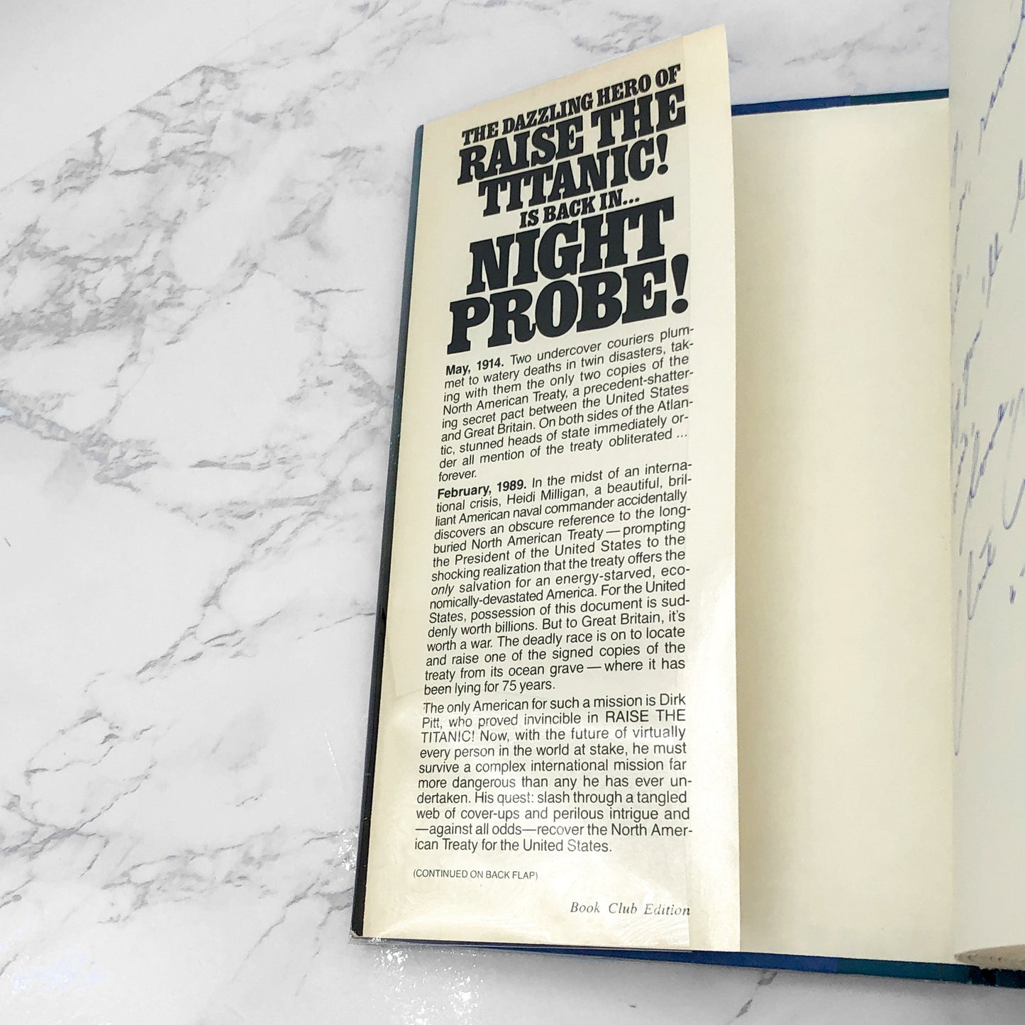 Night Probe! by Clive Cussler SIGNED! [FIRST BOOK CLUB EDITION] 1981 • Bantam