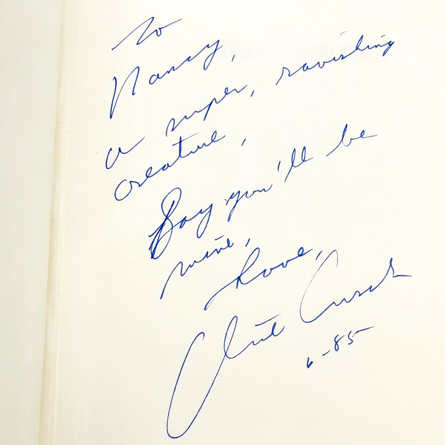 Night Probe! by Clive Cussler SIGNED! [FIRST BOOK CLUB EDITION] 1981 • Bantam