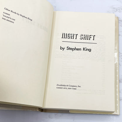 Night Shift by Stephen King [FIRST BOOK CLUB EDITION] 1978 • Doubleday