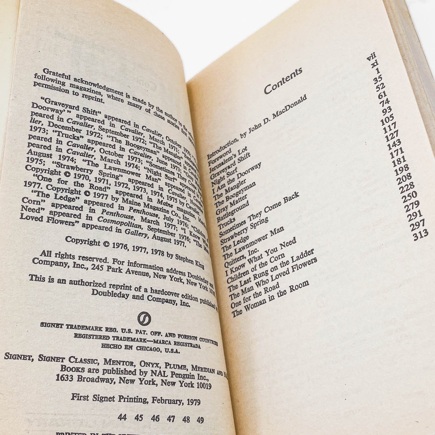 Night Shift by Stephen King [1979 PAPERBACK] Signet • Near Mint