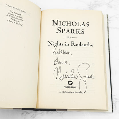 Nights in Rodanthe by Nicholas Sparks SIGNED! [FIRST EDITION • FIRST PRINTING] 2002