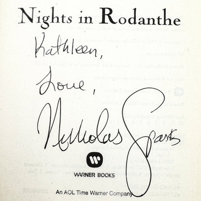 Nights in Rodanthe by Nicholas Sparks SIGNED! [FIRST EDITION • FIRST PRINTING] 2002