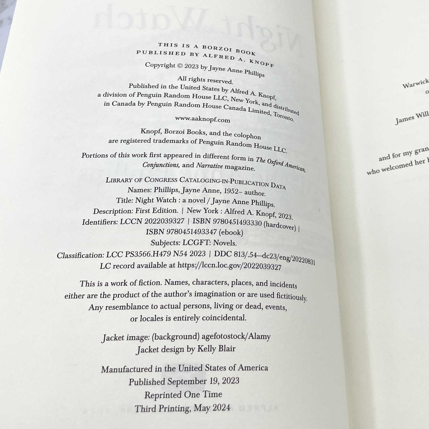 Night Watch by Jayne Anne Phillips [FIRST EDITION] 2023 • Knopf