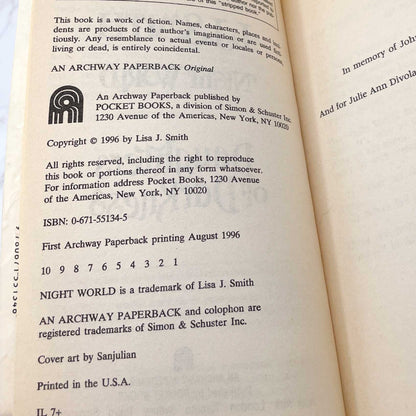 Night World: Daughters of Darkness by L.J. Smith [FIRST EDITION • FIRST PRINTING] 1996 • Archway