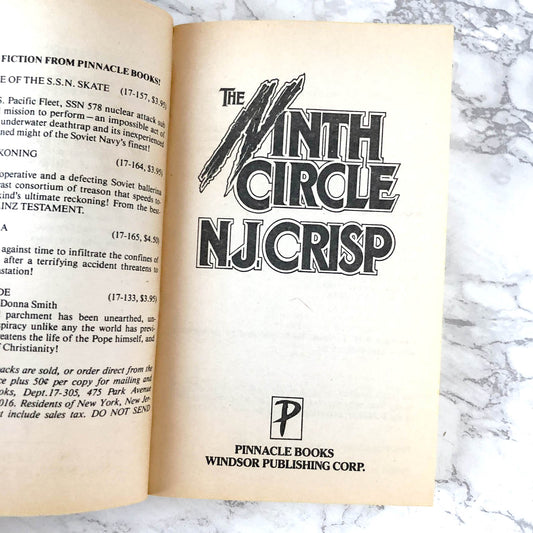 The Ninth Circle by N.J. Crisp [FIRST PAPERBACK PRINTING] 1990 • Pinnacle