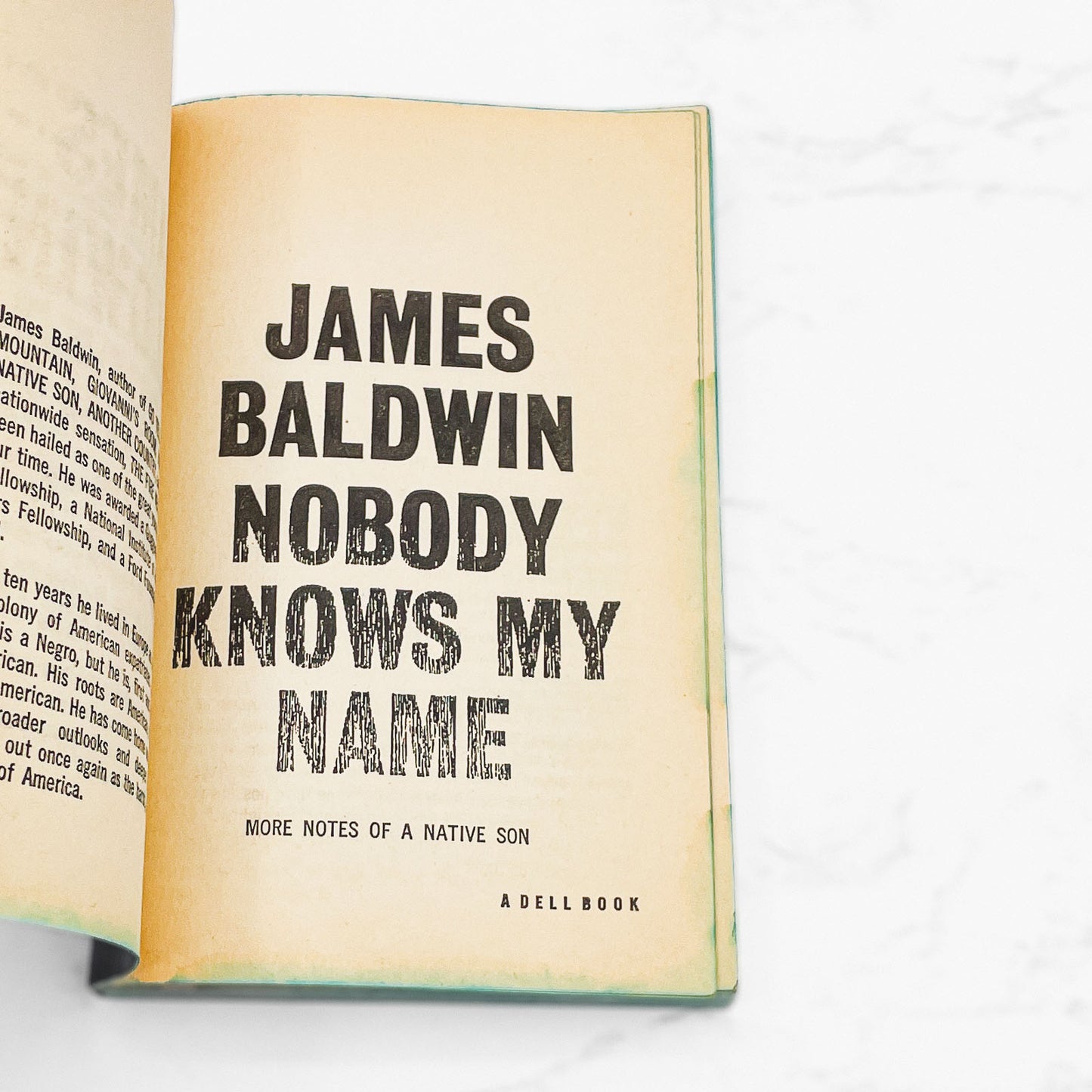 Nobody Knows My Name by James Baldwin [FIRST PAPERBACK PRINTING] 1963 • Dell *See Condition