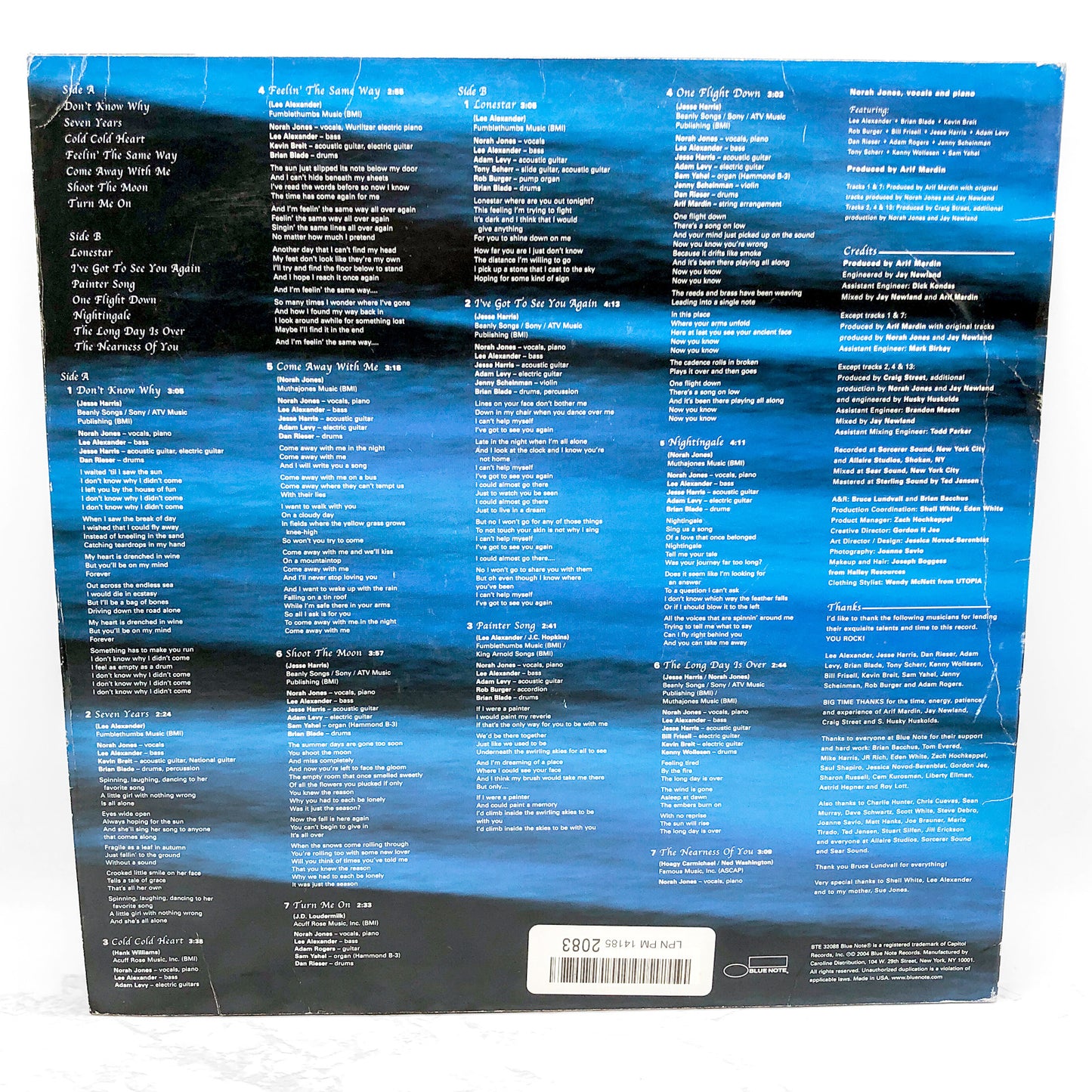 Norah Jones – Come Away With Me [VINYL LP] 2004 • Blue Note Records • Rare Early Press w. Orig. Mix!