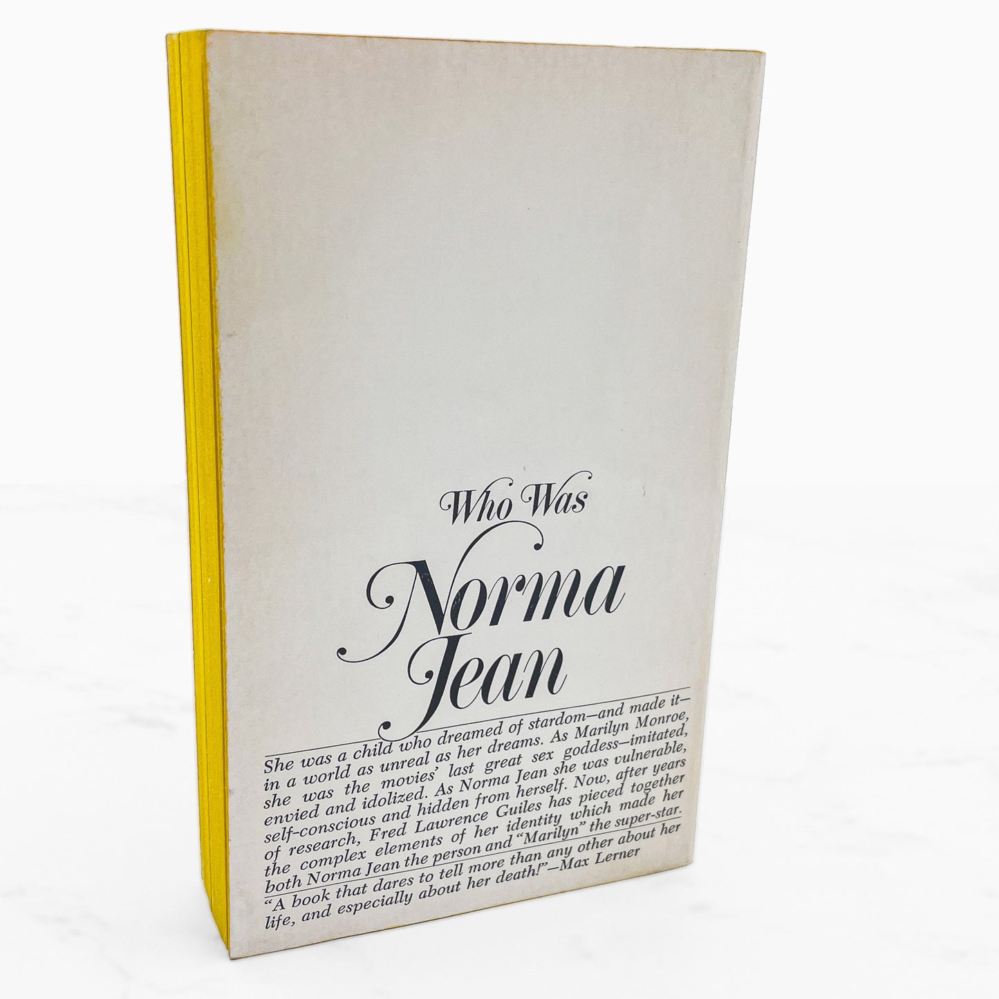 Norma Jean: The Life of Marilyn Monroe by Fred Lawrence Guiles [FIRST PAPERBACK PRINTING] 1970 • Bantam