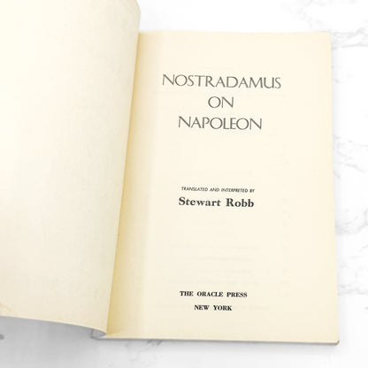 Nostradamus on Napoleon by Stewart Robb [FIRST EDITION] 1961 • Oracle Press