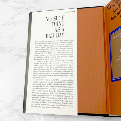 No Such Thing As a Bad Day: A Memoir by Hamilton Jordan SIGNED! [FIRST EDITION] 2000