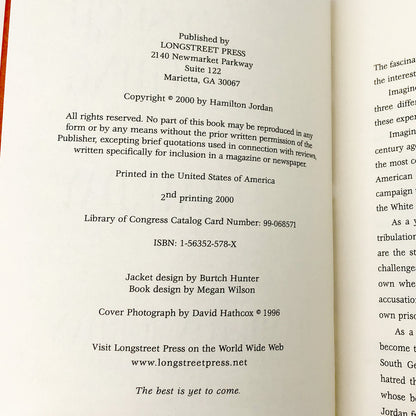 No Such Thing As a Bad Day: A Memoir by Hamilton Jordan SIGNED! [FIRST EDITION] 2000