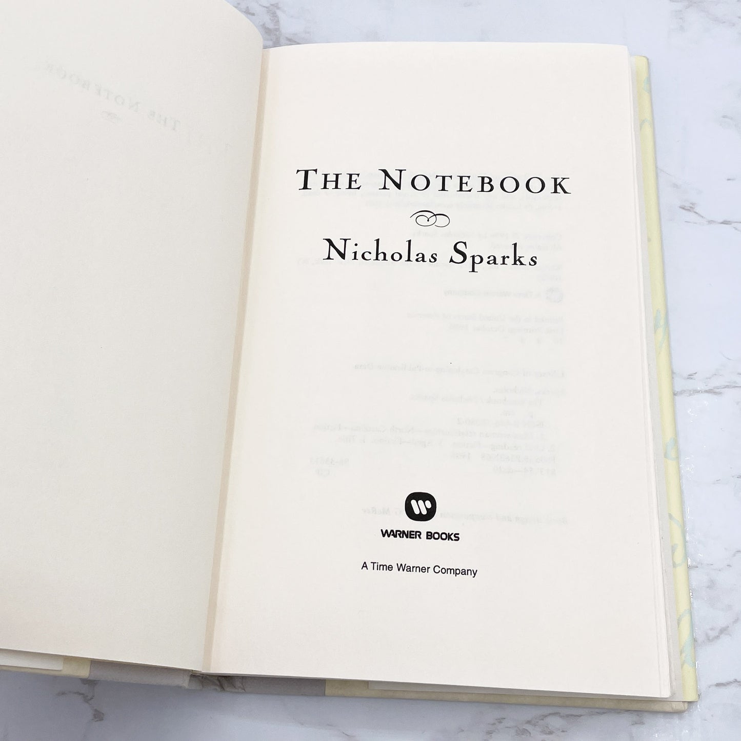 The Notebook by Nicholas Sparks [FIRST EDITION] 1996 • Warner Books