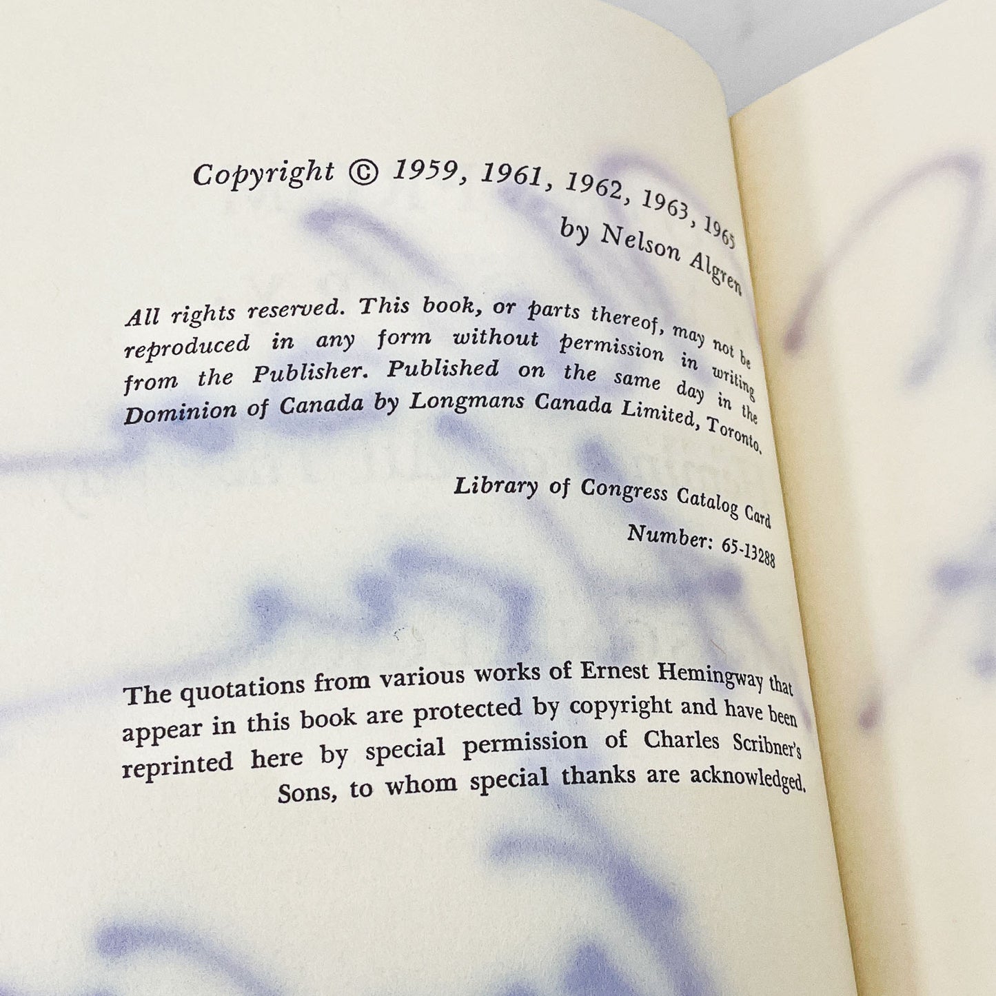 Notes From a Sea Diary: Hemingway All the Way by Nelson Algren SIGNED! [FIRST EDITION • FIRST PRINTING] 1965 • G.P. Putnam's Sons