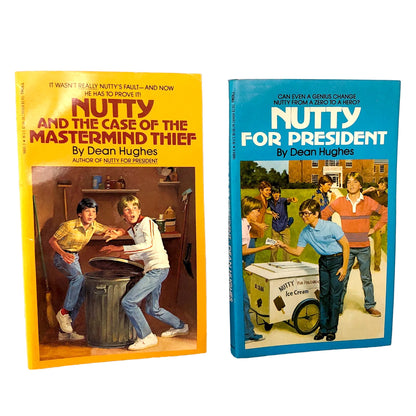 Nutty & the Case of the Mastermind Thief & Nutty for President by Dean Hughes [TWO PAPERBACK SET]