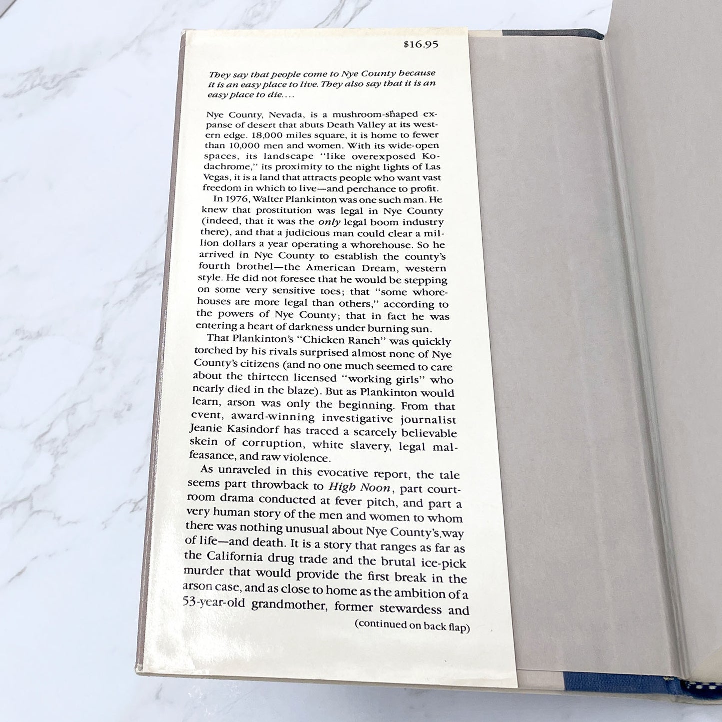 The Nye County Brothel Wars: A Tale of the New West by Jeanie Kasindorf [FIRST EDITION • FIRST PRINTING] 1985