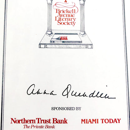 Object Lessons by Anna Quindlen SIGNED! [FIRST EDITION] 1991 • Random House