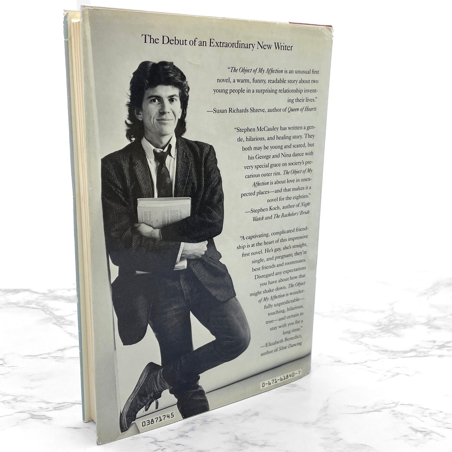 The Object of My Affection by Stephen McCauley [FIRST EDITION • FIRST PRINTING] 1987 • Simon & Schuster