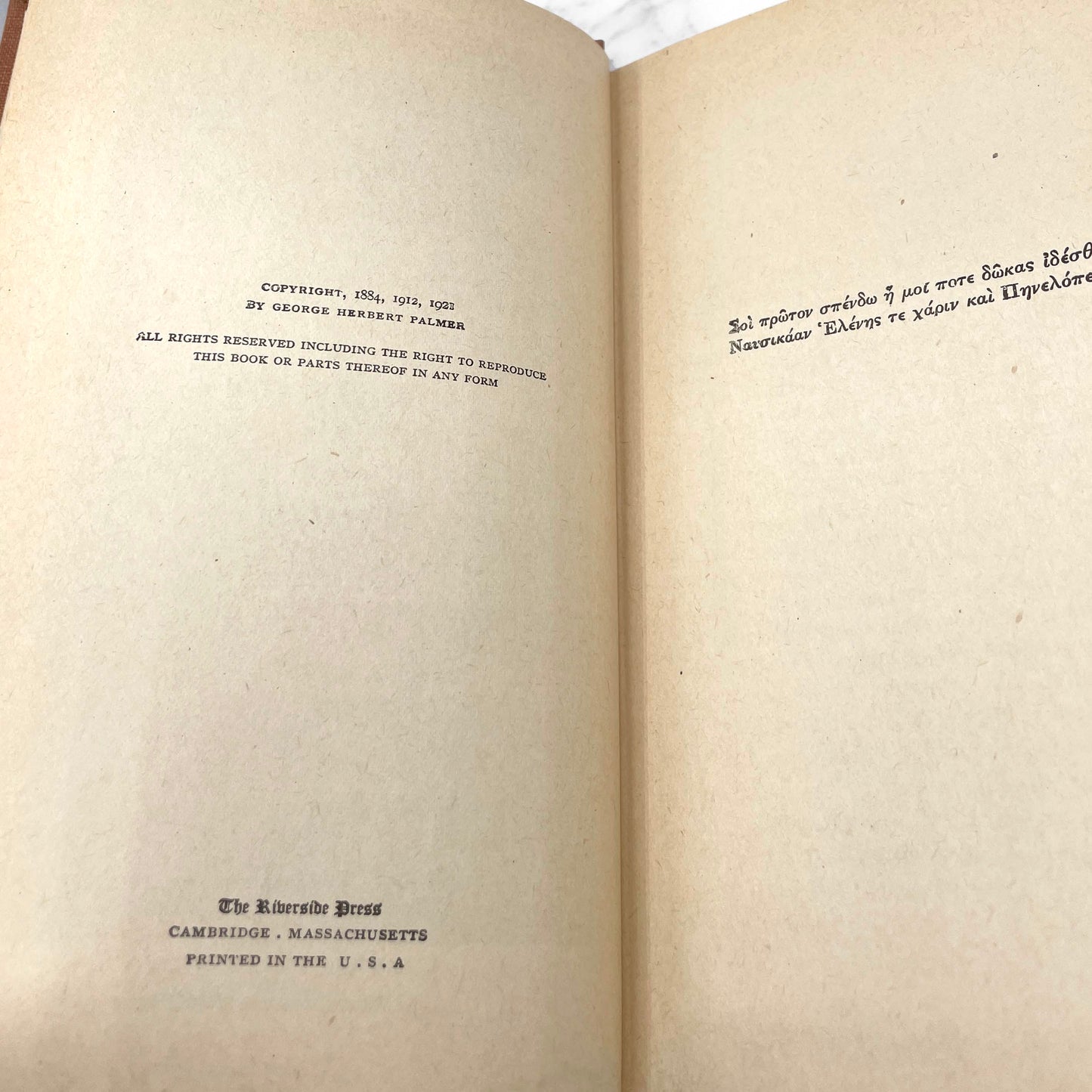 The Odyssey of Homer [ANTIQUE ILLUSTRATED HARDCOVER] 1921 • Riverside • Houghton Mifflin