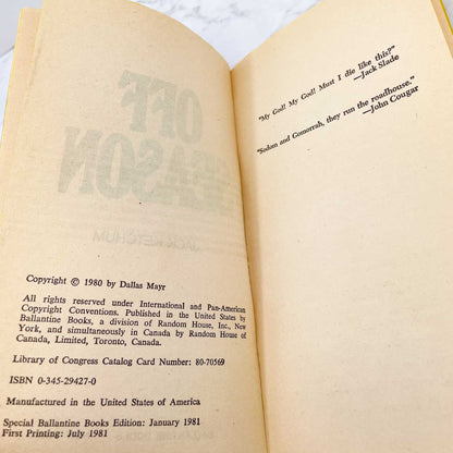 Off Season by Jack Ketchum [FIRST EDITION • FIRST PRINTING] 1981 • Ballantine *See Condition