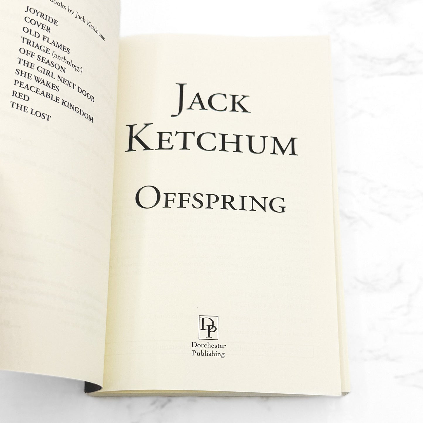 Offspring by Jack Ketchum [TRADE PAPERBACK REISSUE] 2011 • Dorchester