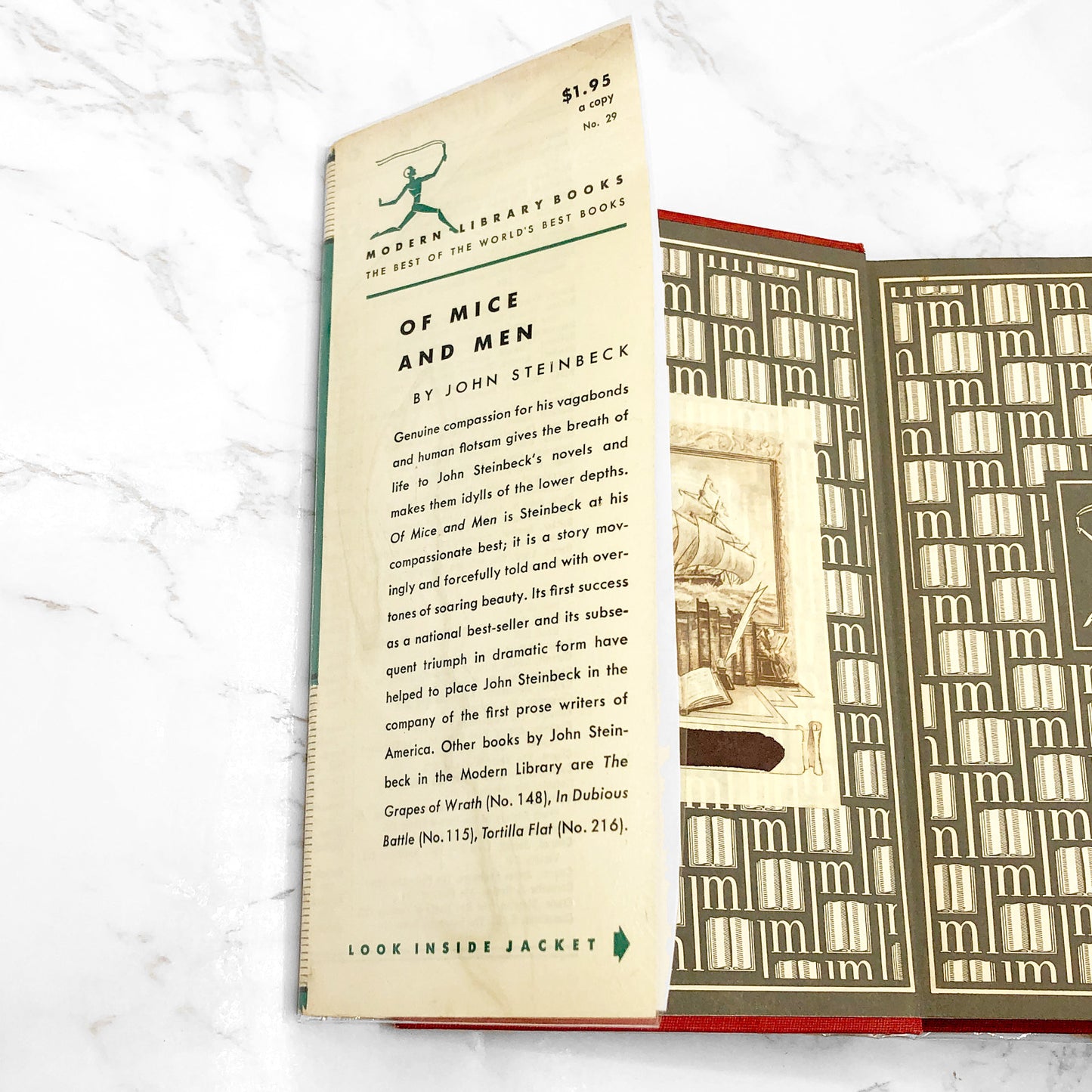 Of Mice And Men by John Steinbeck [ANTIQUE HARDCOVER] 1937 • The Modern Library #29