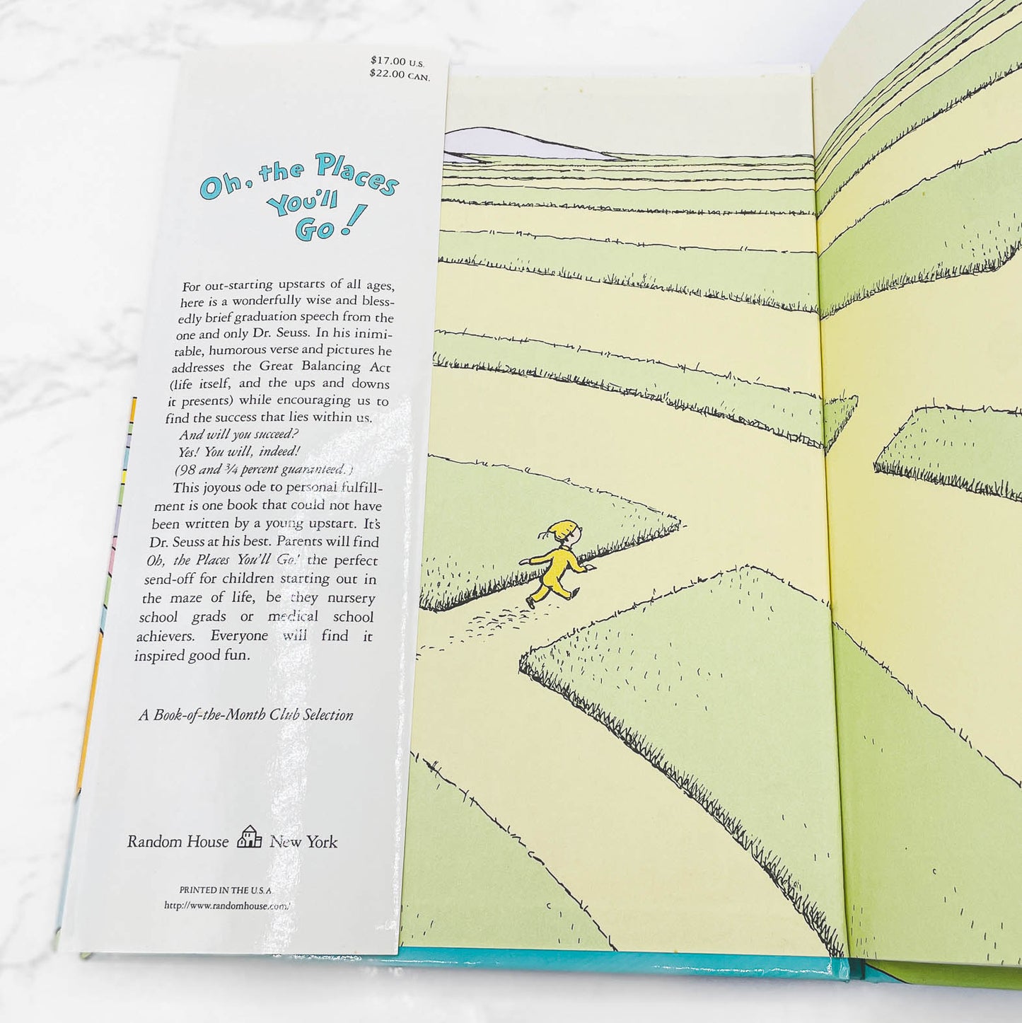 Oh, the Places You'll Go! by Dr. Seuss [FIRST EDITION] 1990 • Later Printing • Random House
