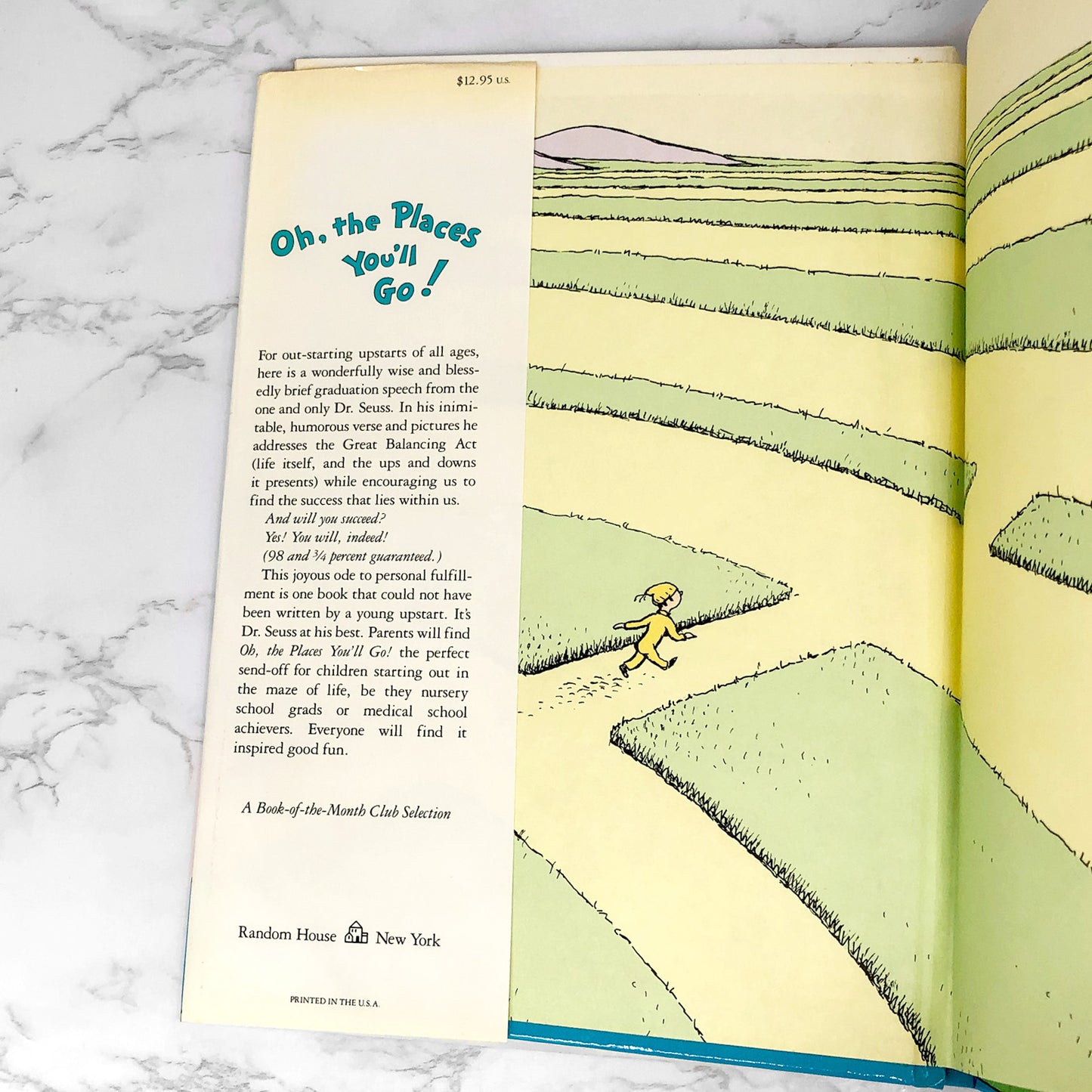 Oh, the Places You'll Go! by Dr. Seuss [FIRST EDITION] 1990 • 6th Printing! • Random House