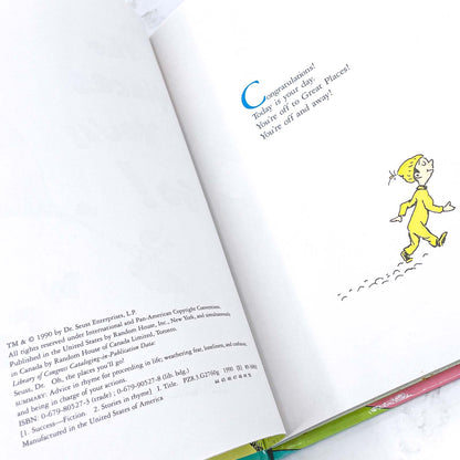 Oh, the Places You'll Go! by Dr. Seuss [FIRST EDITION] 1990 • Later Printing • Random House
