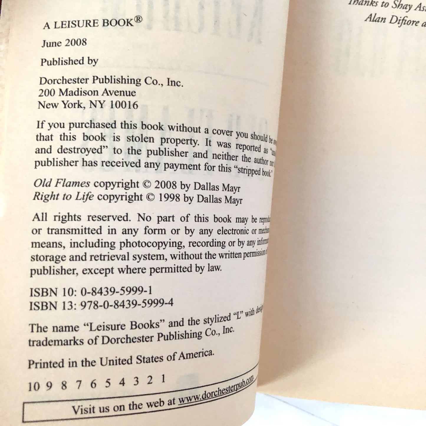 Old Flames (w. Novella "Right to Life") by Jack Ketchum [FIRST EDITION • FIRST PRINTING] 2008 • Leisure Horror