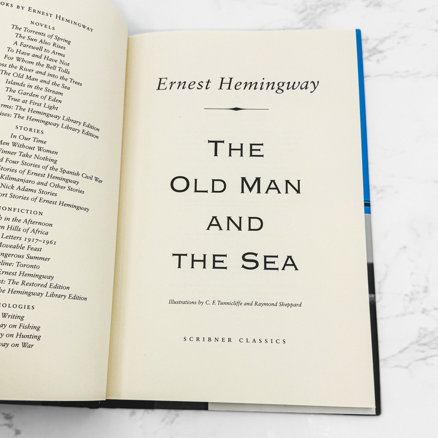 The Old Man and The Sea by Ernest Hemingway [HARDCOVER RE-ISSUE] 1996 • Scribner Classics