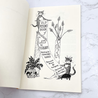 Old Possum's Book of Practical Cats by T.S. Eliot & Edward Gorey [TRADE PAPERBACK] 1982 • Harcourt Brace