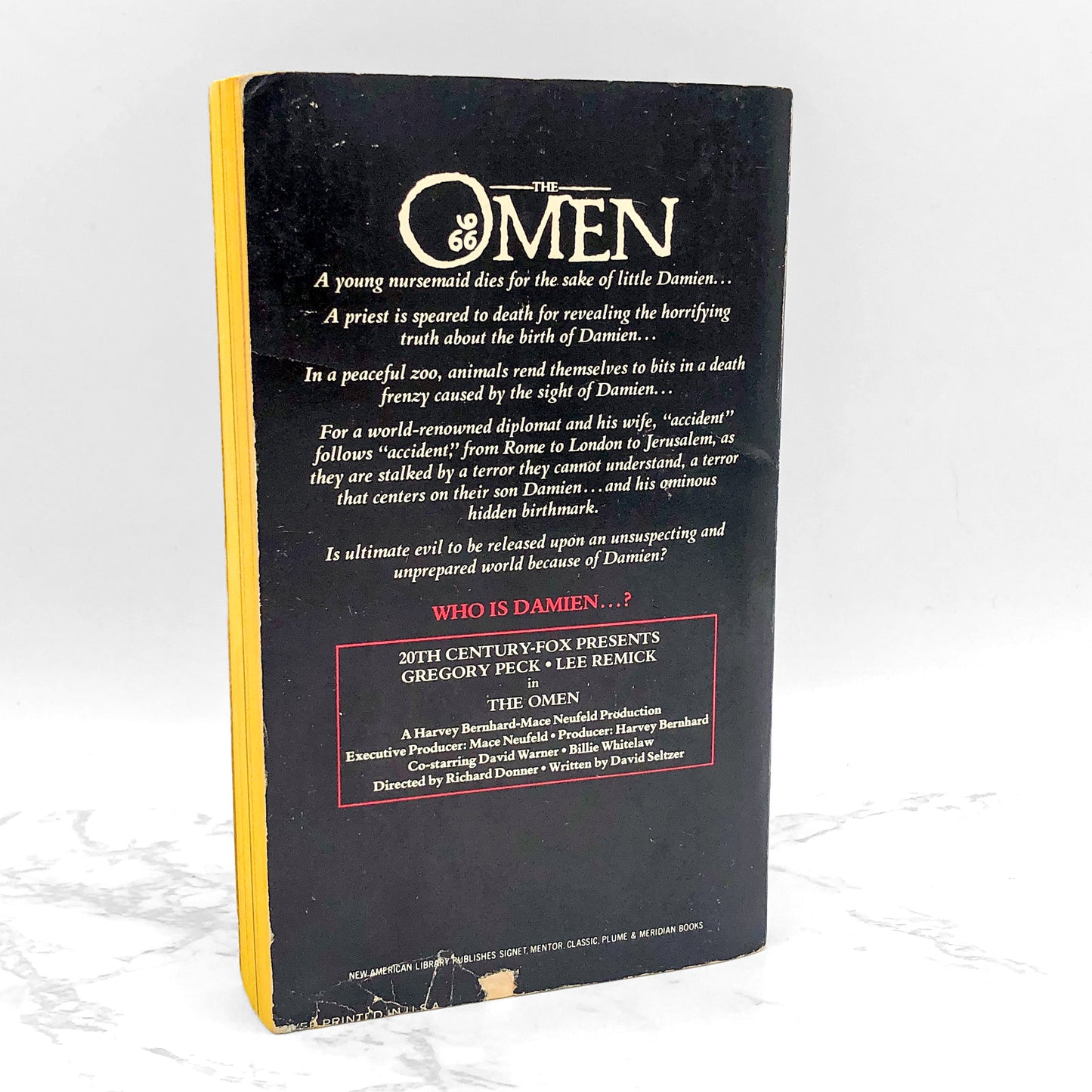The Omen by David Seltzer [FIRST PAPERBACK EDITION] 1976 • Signet