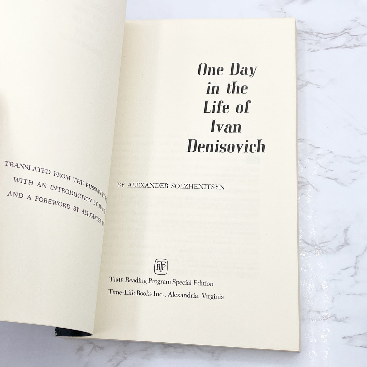 One Day in the Life of Ivan Denisovich by Aleksandr Solzhenitsyn [TRADE PAPERBACK] 1963 • Time Life