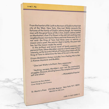 One Last Waltz by Ethan Mordden [FIRST PAPERBACK EDITION] 1988 • Stonewall Inn Editions