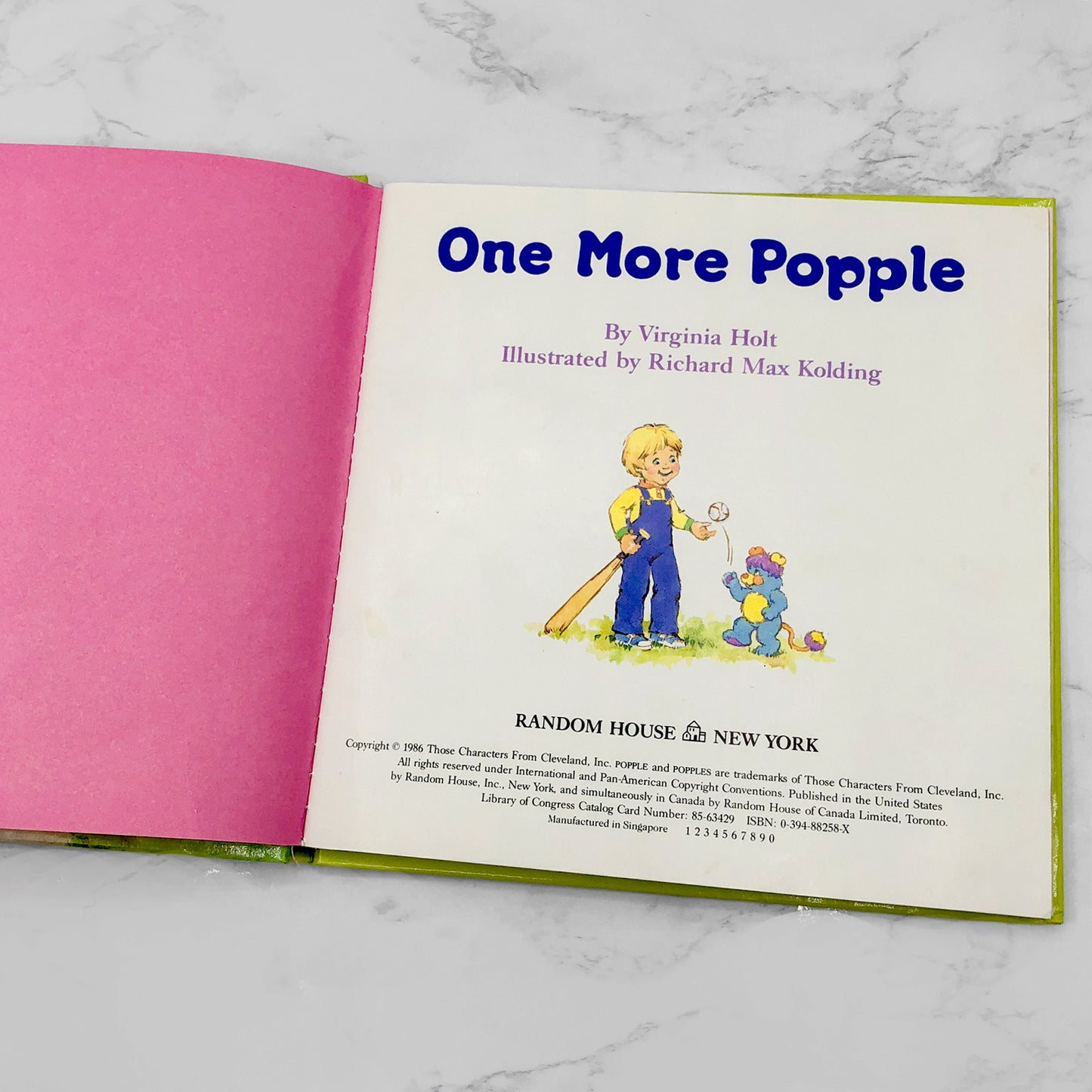 One More Popple by Virginia Holt [GATEFOLD FLAP BOOK] 1986 • Random House