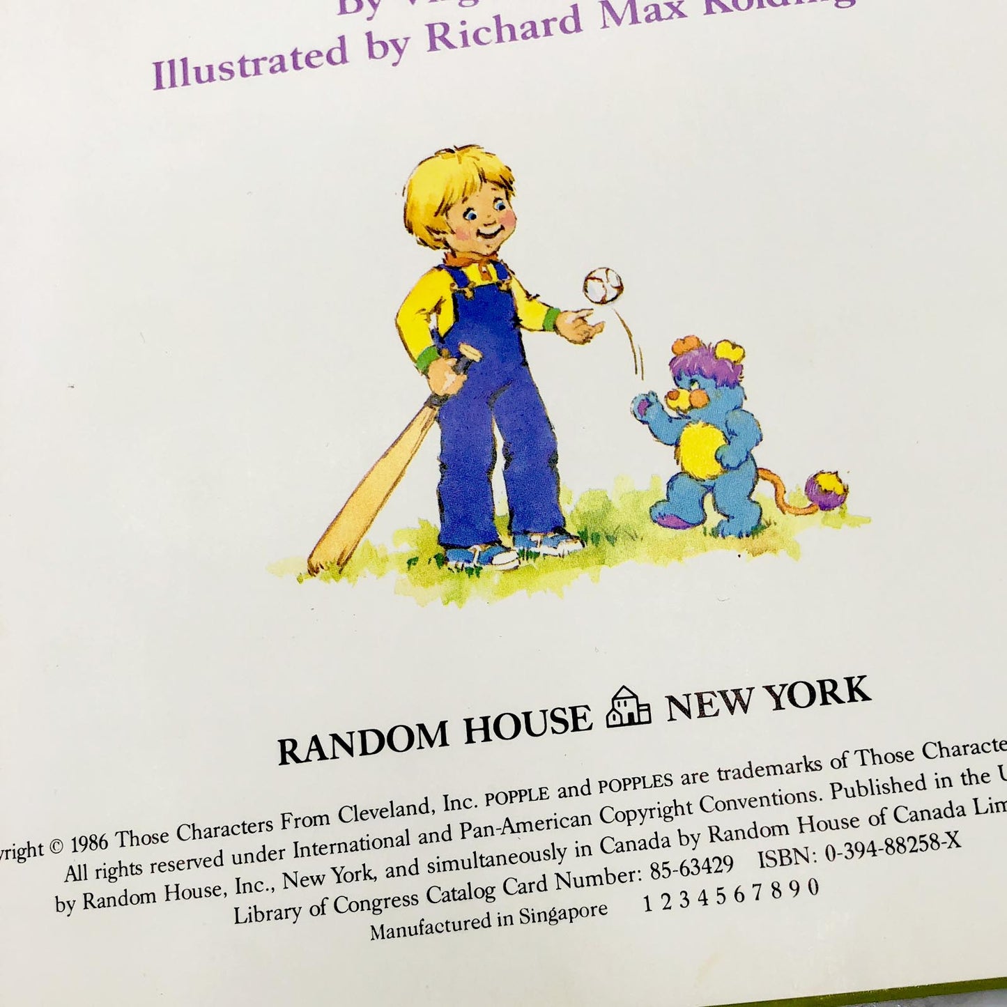 One More Popple by Virginia Holt [GATEFOLD FLAP BOOK] 1986 • Random House