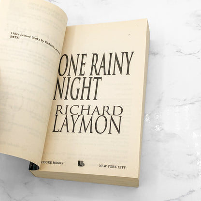 One Rainy Night by Richard Laymon [2000 PAPERBACK] • Leisure Horror