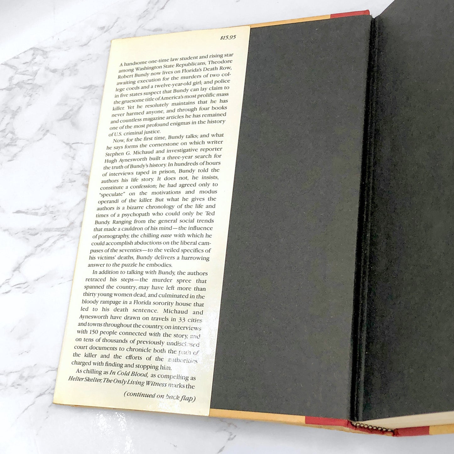 The Only Living Witness by Stephen Michaud & Hugh Aynesworth [FIRST EDITION • FIRST PRINTING] 1983 • Ted Bundy