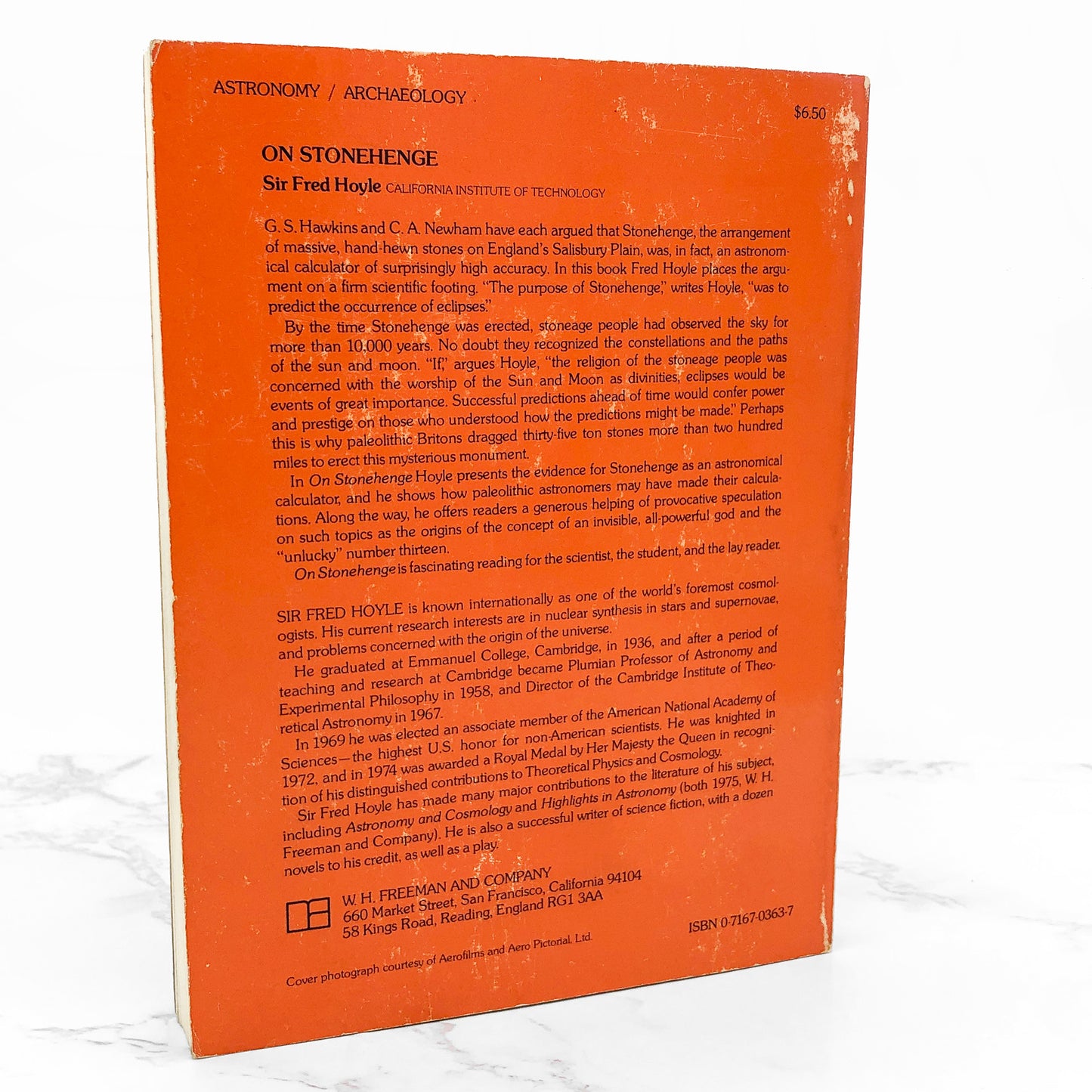 On Stonehenge by Fred Hoyle [FIRST EDITION TRADE PAPERBACK] 1977 • W.H. Freeman