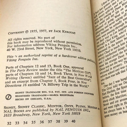 On the Road by Jack Kerouac [25th ANNIVERSARY PAPERBACK] 1982 • Signet